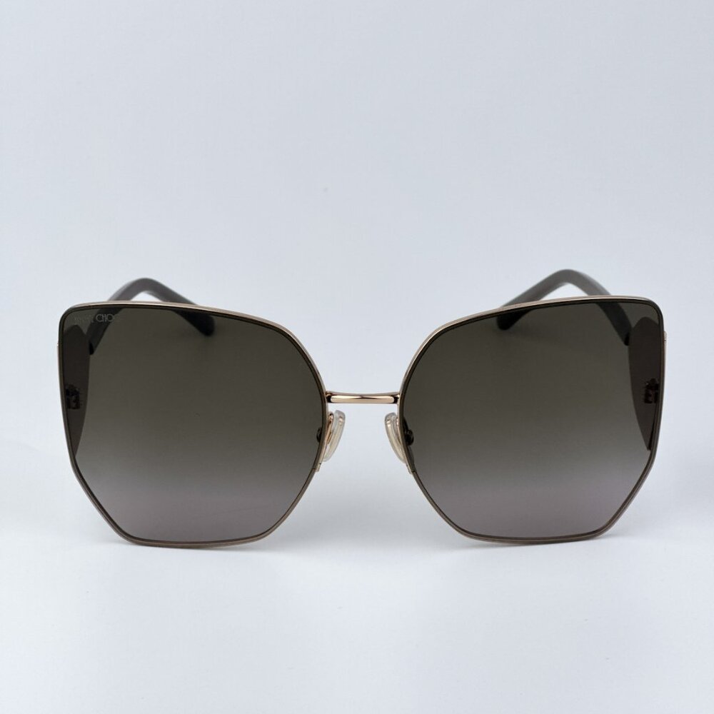 Jimmy Choo Women Gold Mud Brown Butterfly BRAND NEW SUnglasses RIVER/S 0763 - Picture 8 of 11
